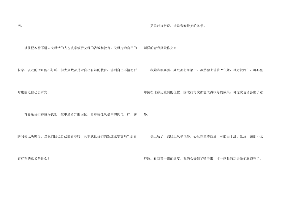 别样的青春风景9篇_第3页