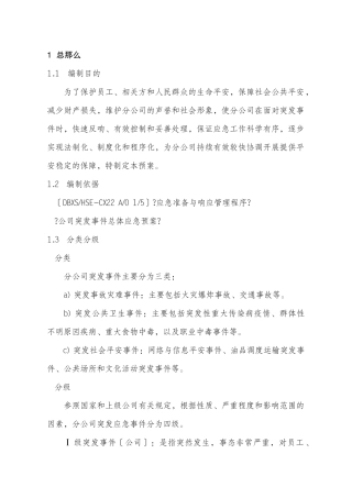 加油站总体应急预案