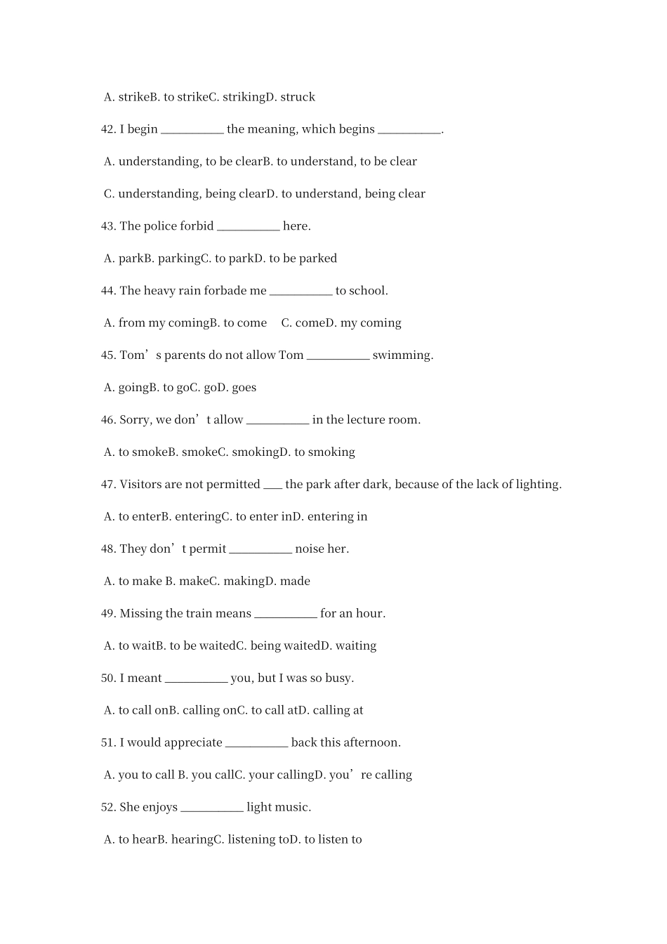 动名词和不定式作宾语的区别_第3页