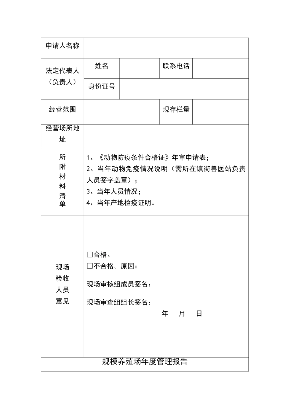 动物防疫条件合格证年审表_第3页