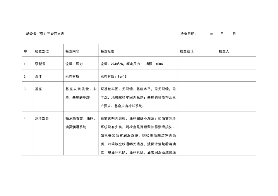 动设备三查四定表_第1页
