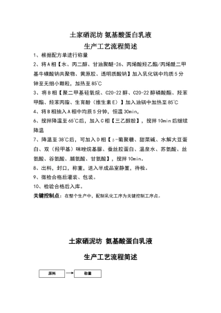 化妆品生产流程简图及简述模板