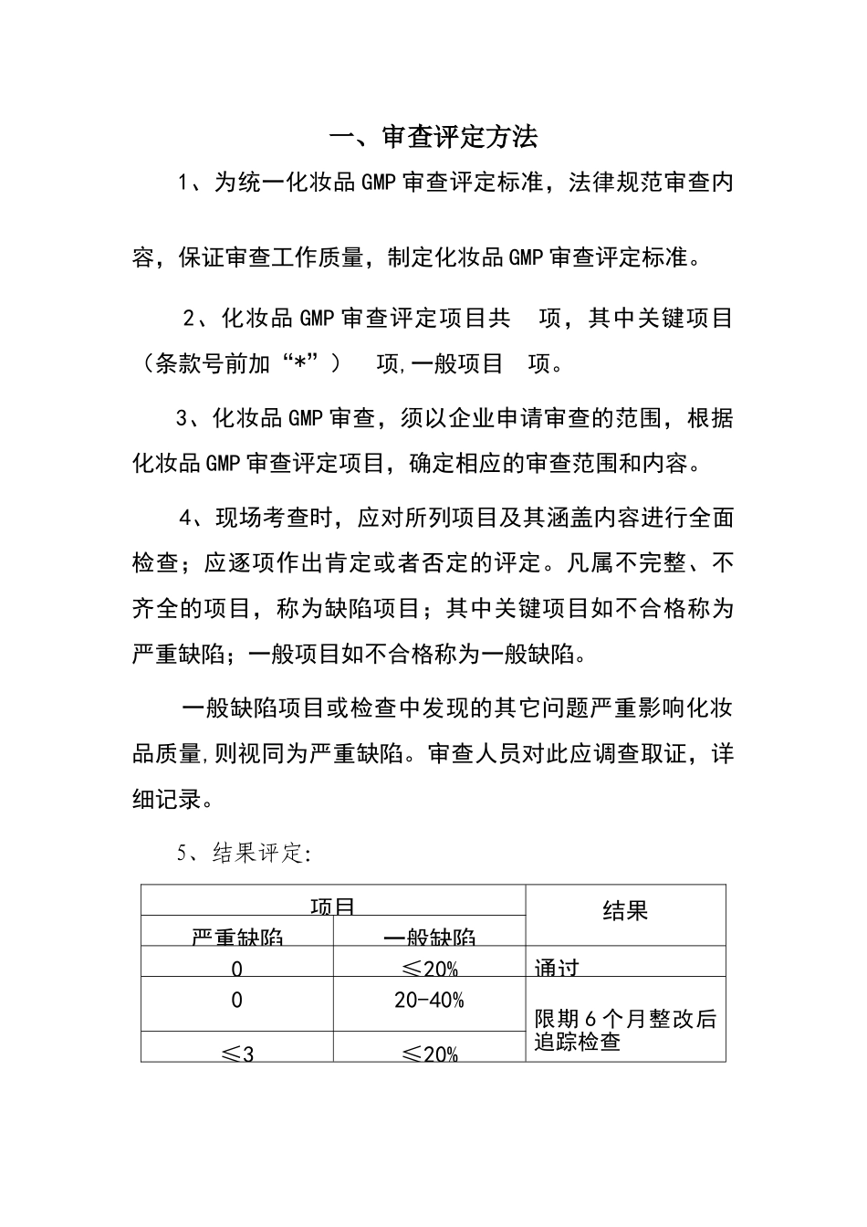 化妆品良好生产规范审查评定标准_第2页