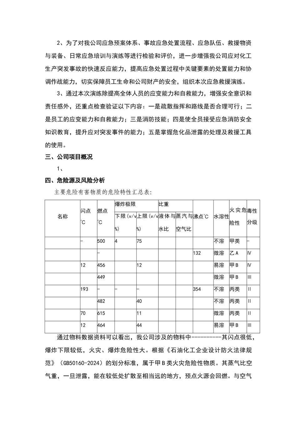 化工企业应急救援预案演练方案_第2页