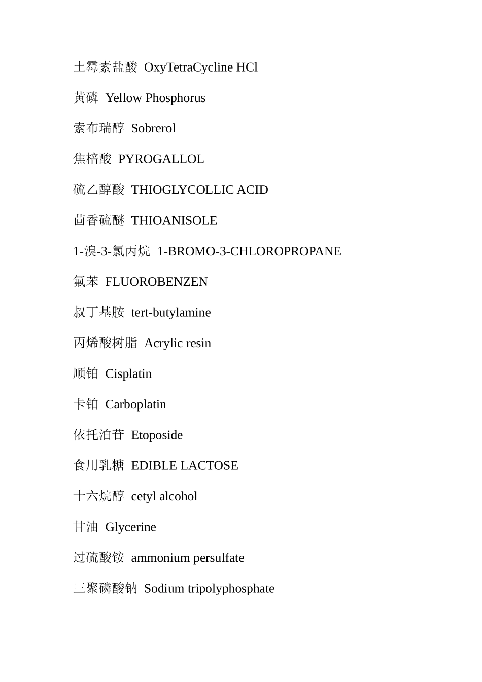 化工原料和产品中的英文对照_第2页