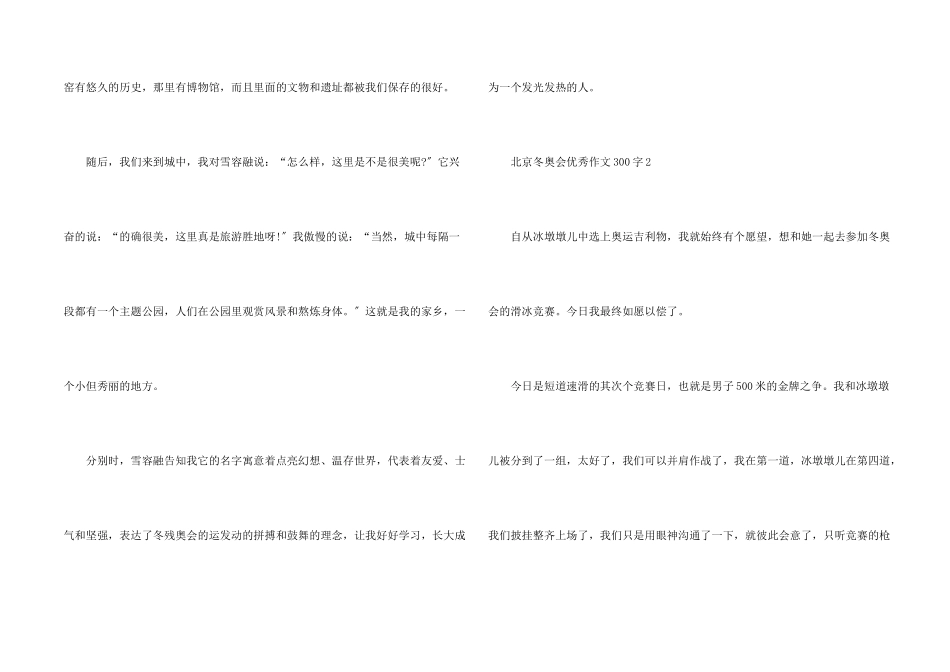 北京冬奥会优秀300字10篇_第2页