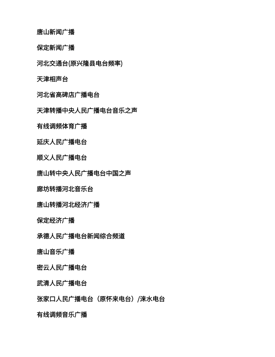 北京地区调频广播频率大全_第2页