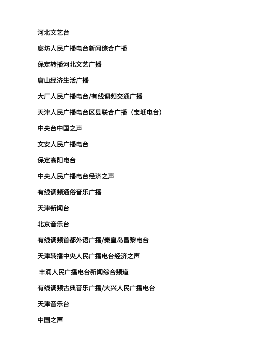 北京地区调频广播频率大全_第3页