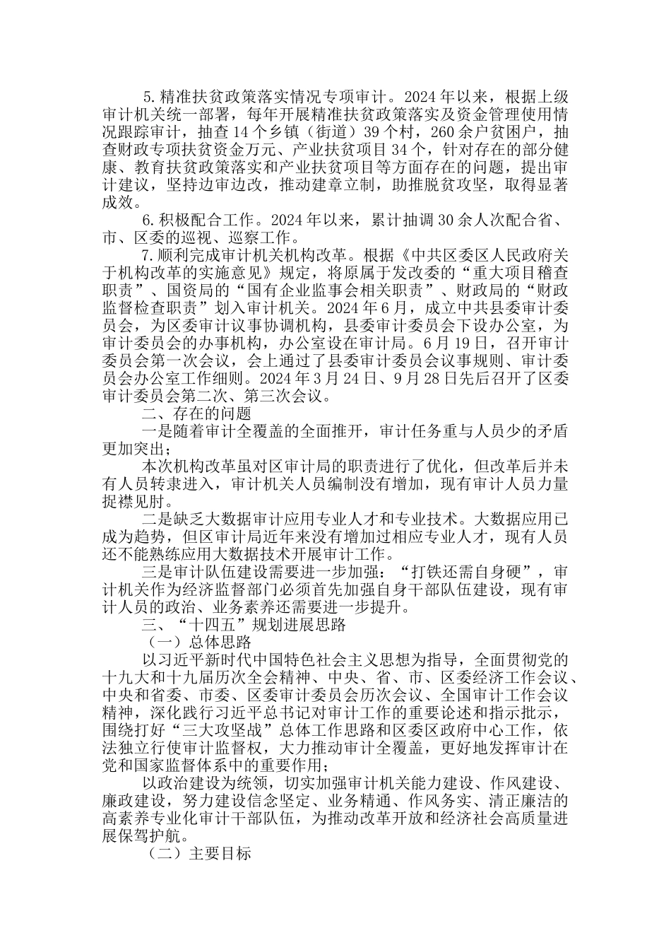 区2024年审计局“十四五”工作规划_第2页