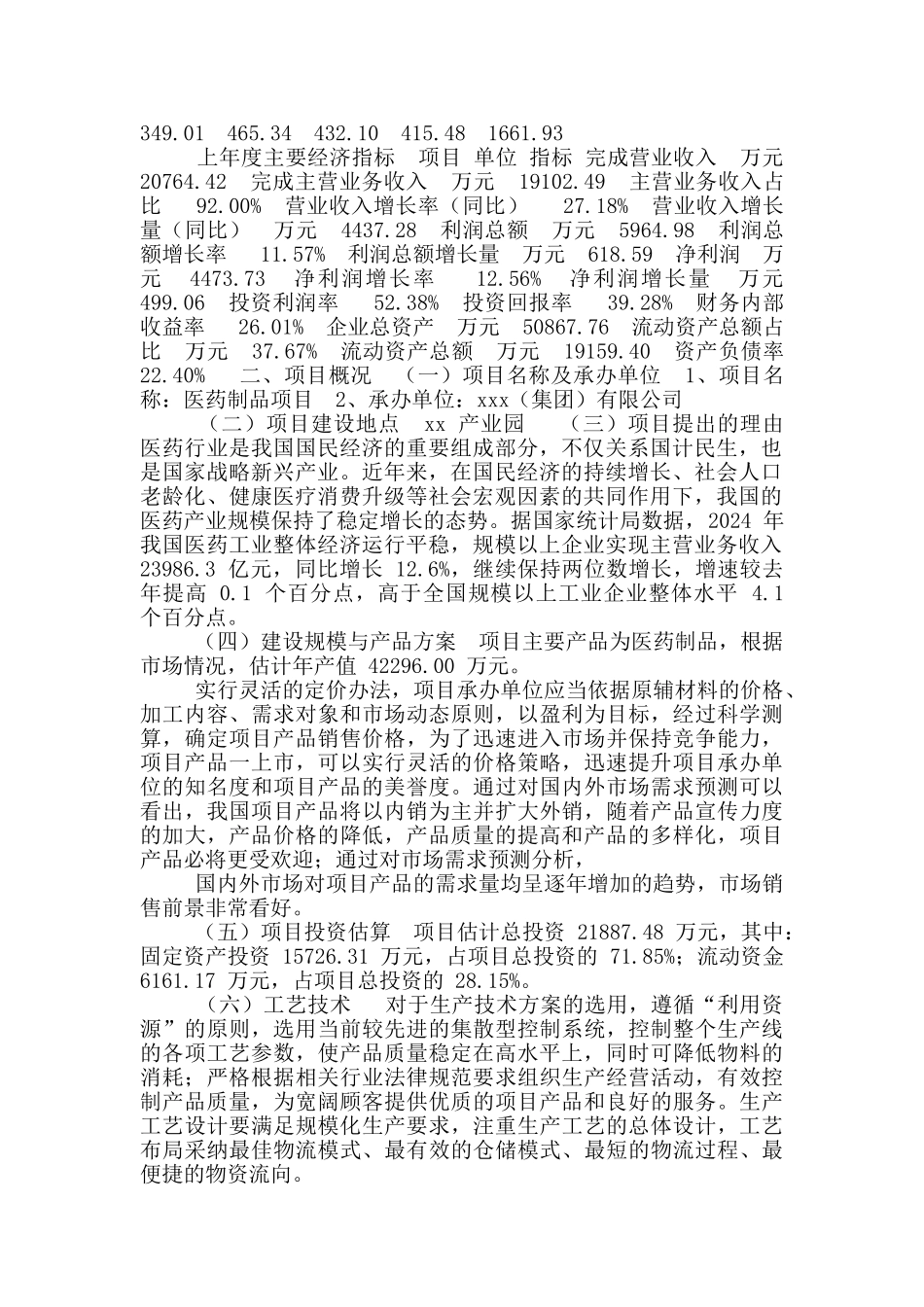 医药制品项目可行性方案_第3页