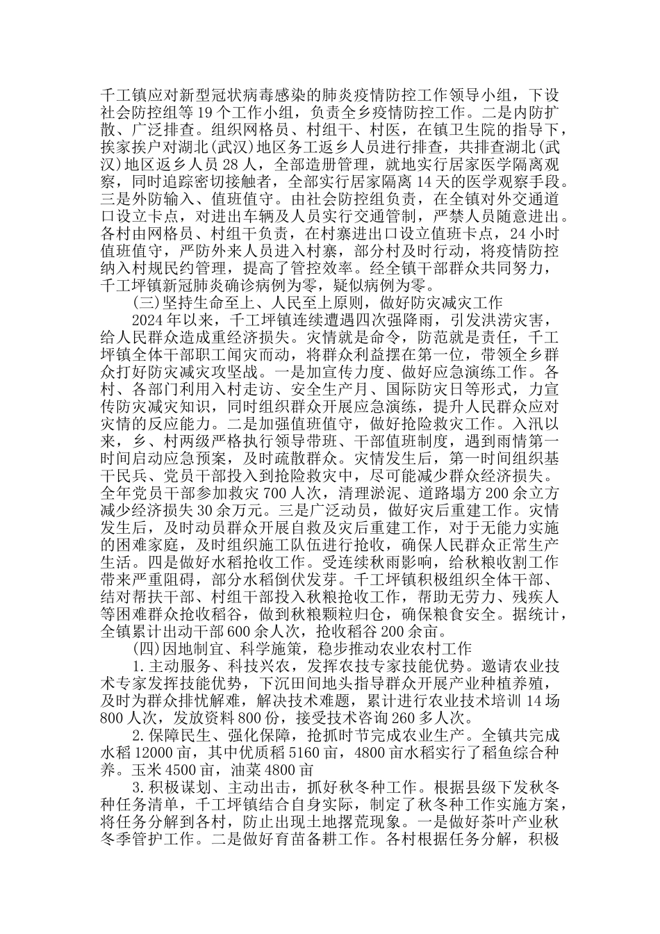 千工坪镇2024年工作总结及2024年工作计划_第3页