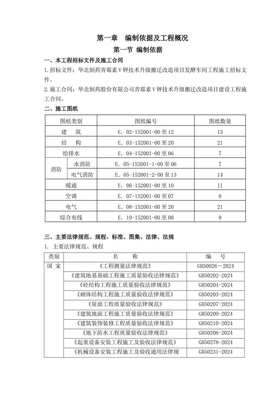 华北制药青霉素V钾技术升级搬迁改造项目发酵车间工程施工组织设计_第3页