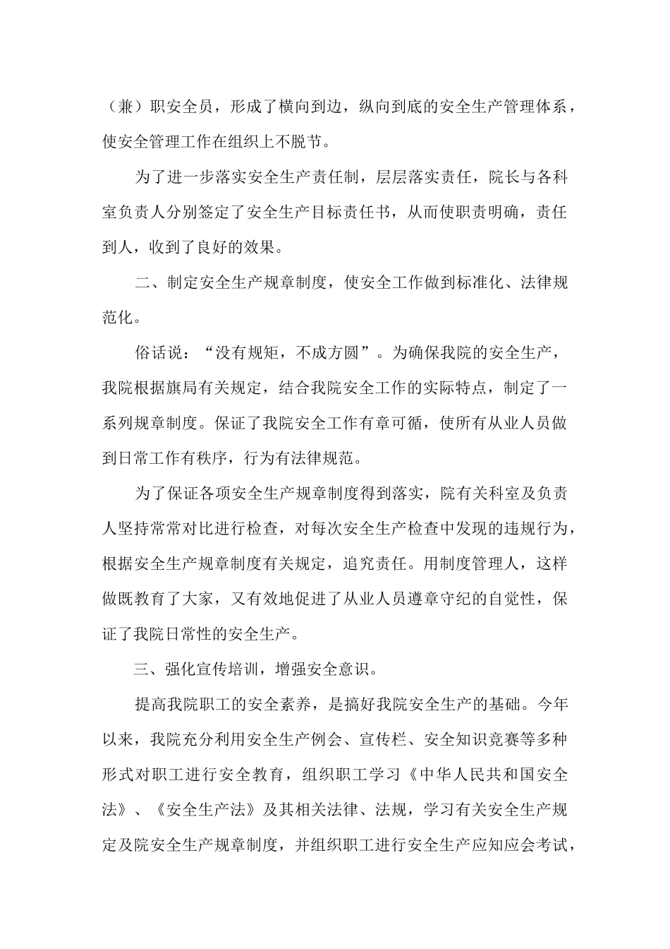 卫生院2024年安全生产工作总结_第2页