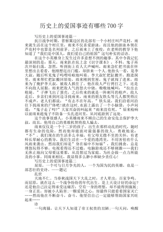 历史上的爱国事迹有哪些700字