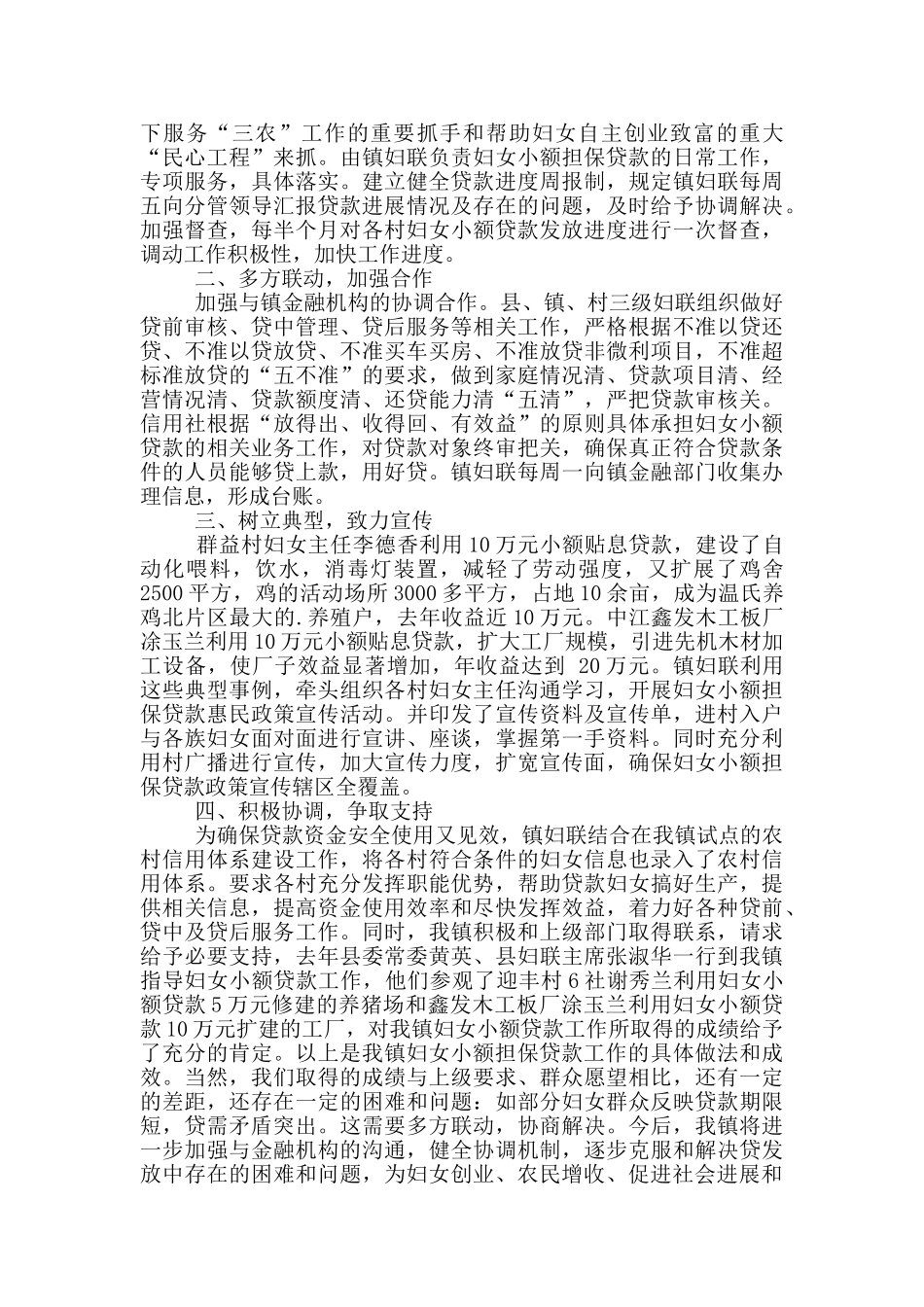 县在全市妇女小贷工作会上的汇报发言_第3页