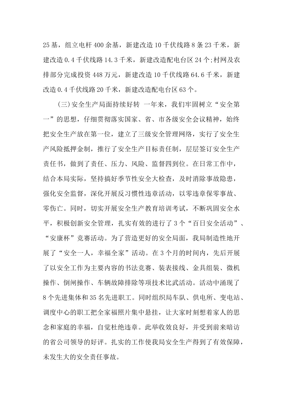 县电业局的年度工作总结_第2页