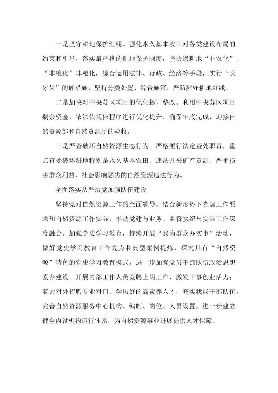 县自然资源局2024年工作总结和2024年工作规划_第3页