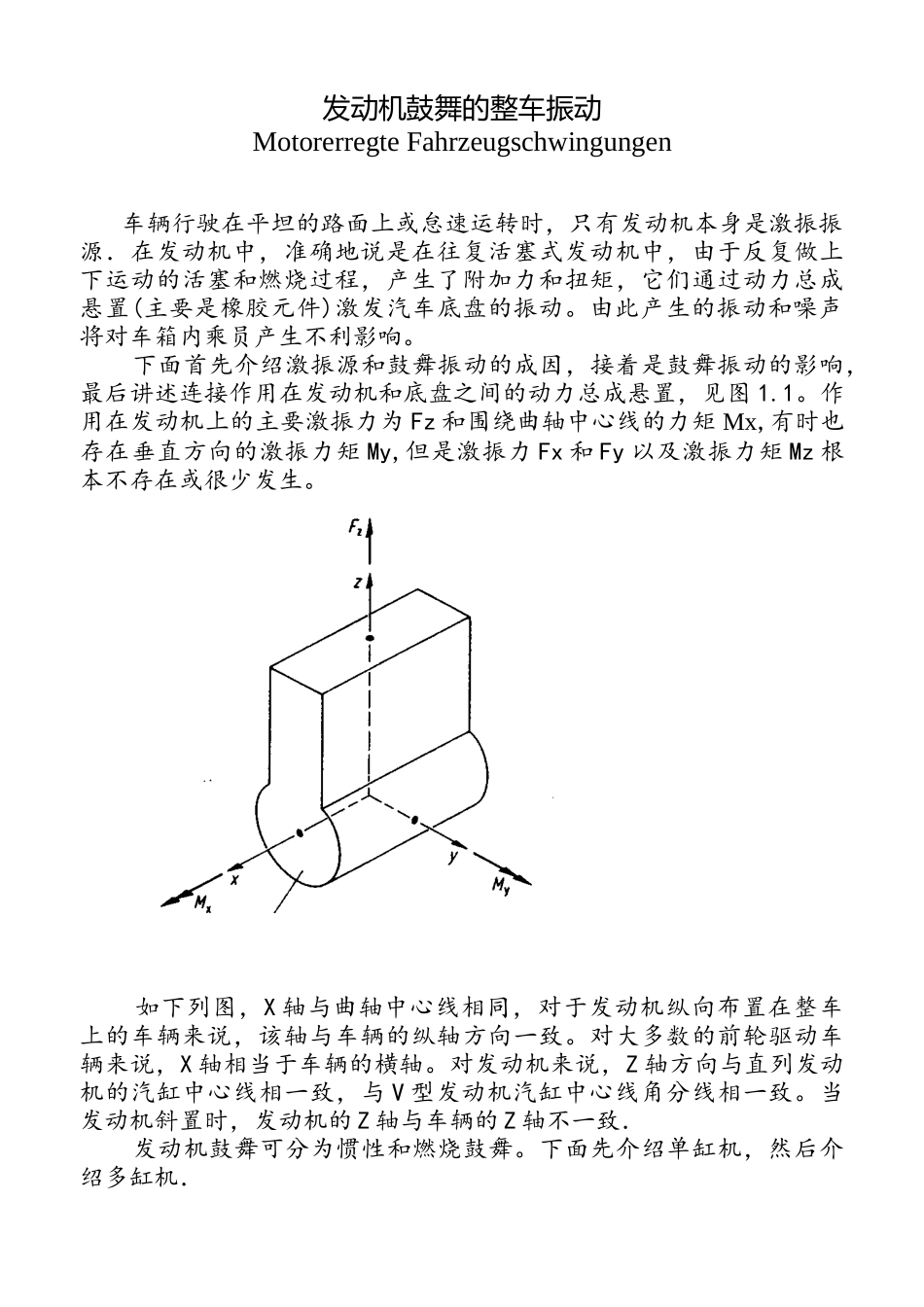 发动机激励的整车振动_第1页