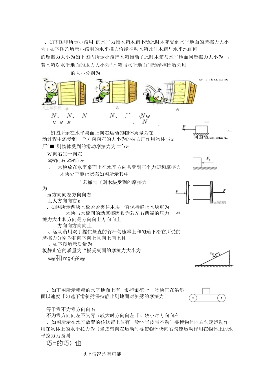 高一复习题(第三章相互作用)_第2页