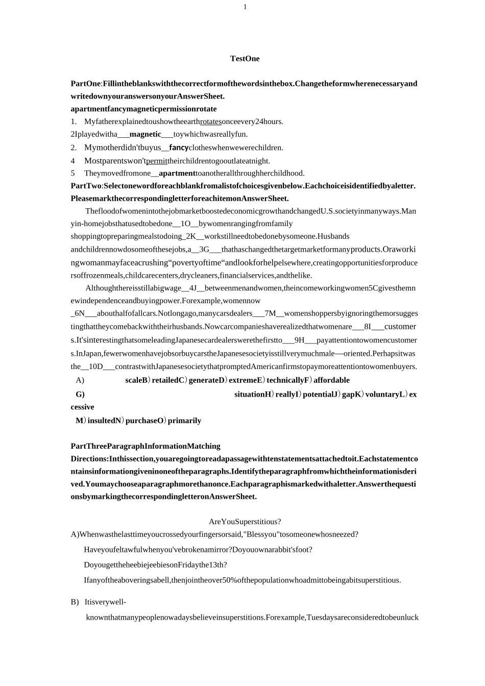 诚毅学院大学英语3重修材料(含答案)_第1页