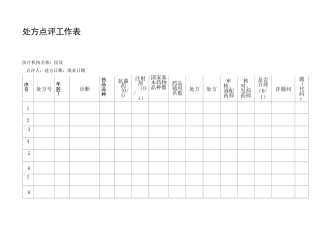 处方点评工作表完整新版