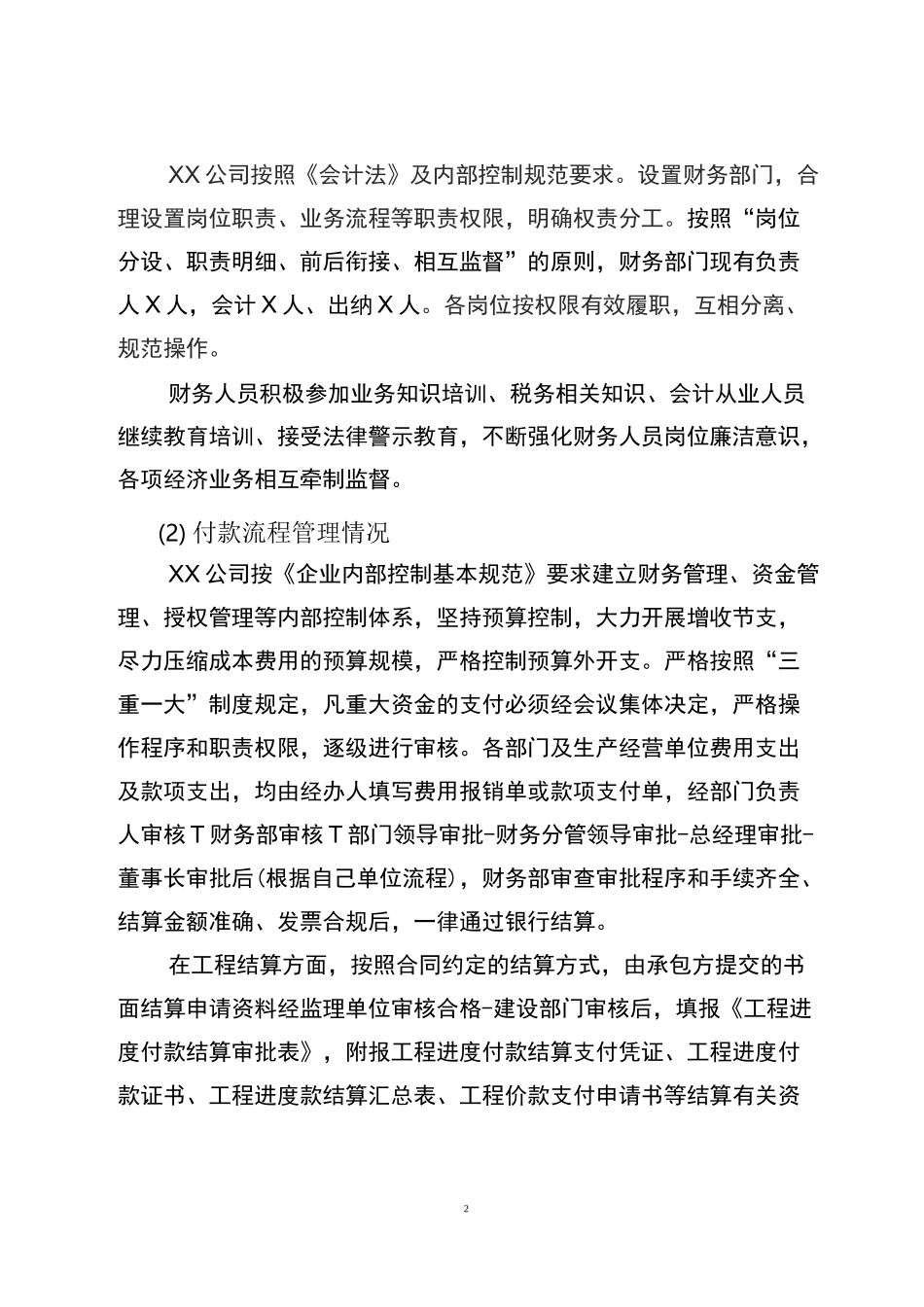 XX公司财务安全风险和债务风险排查工作情况报告_第2页