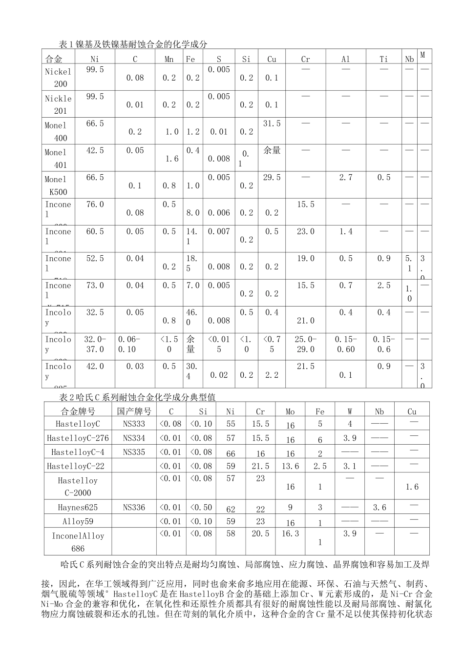 镍及镍基合金焊材选用_第2页