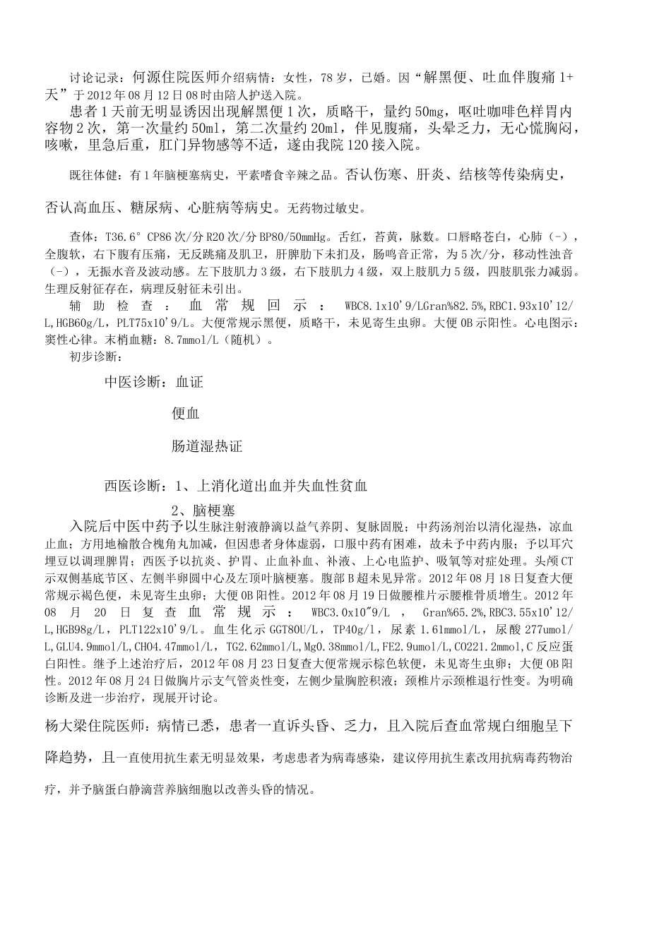 疑难病例讨论记录范本_第2页