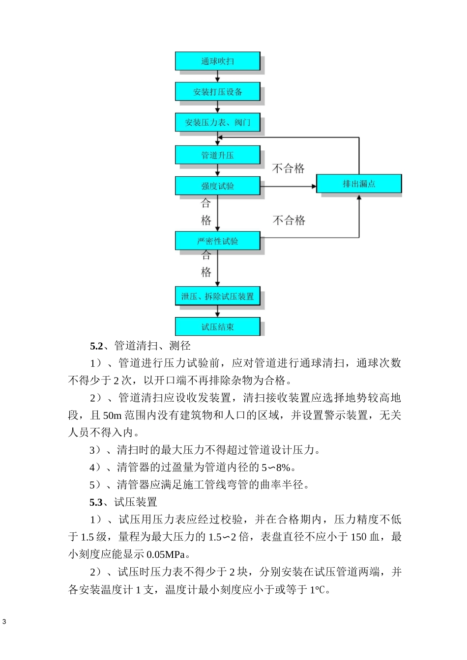 压力试验、严密性试验工艺规程_第3页