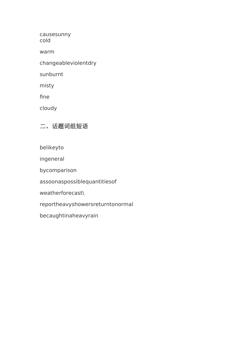 高中英语作文话题：天气_第2页