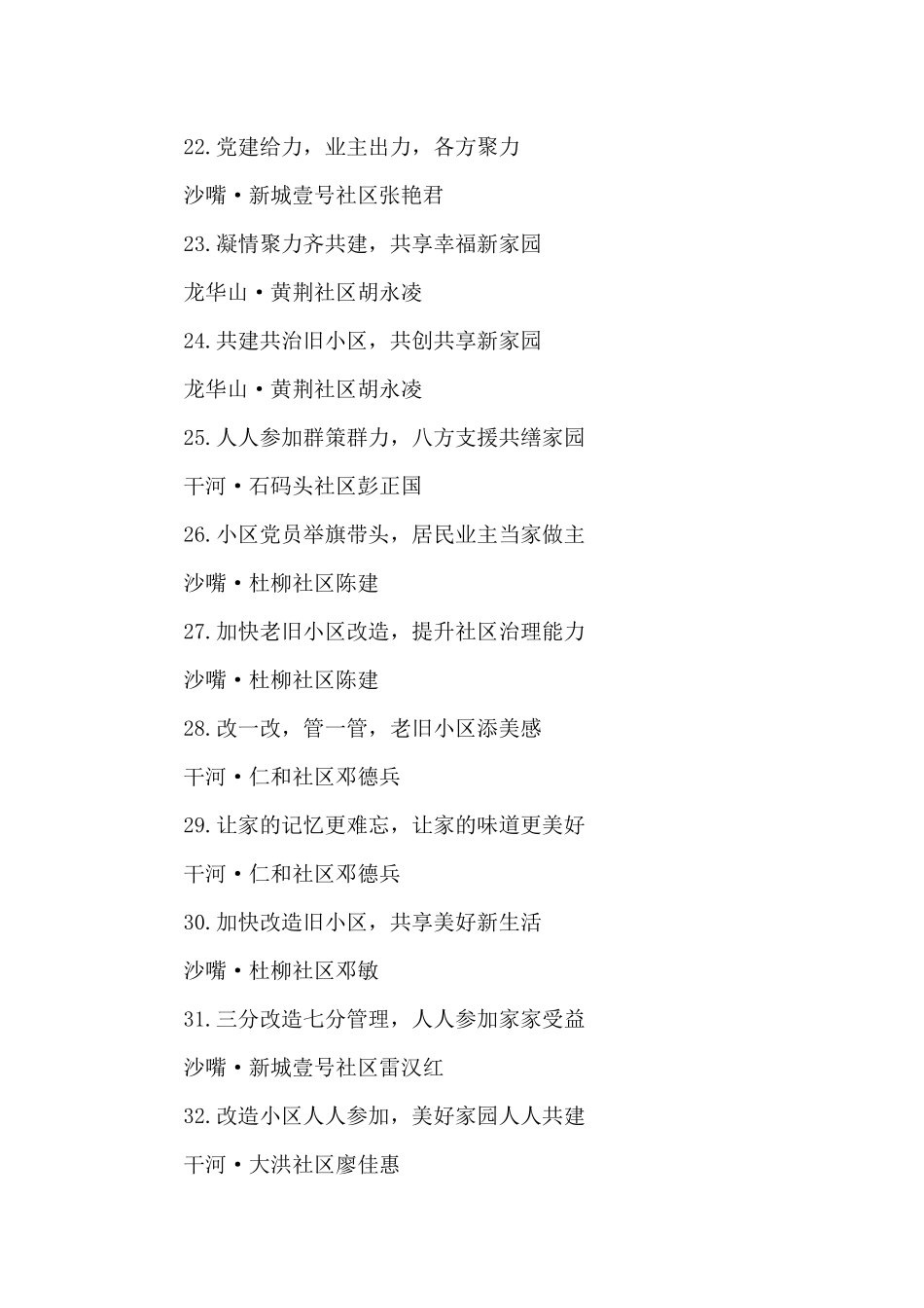 口号标语之老旧小区改造宣传标语_第3页