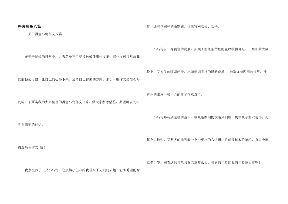 可爱乌龟八篇_第1页