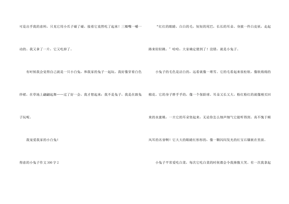 可爱的小兔子300字_第2页
