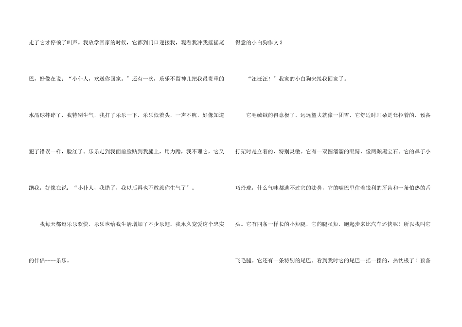 可爱的小白狗15篇_第3页