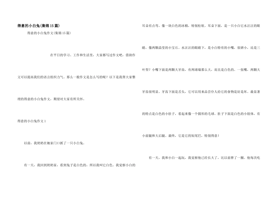 可爱的小白兔_第1页