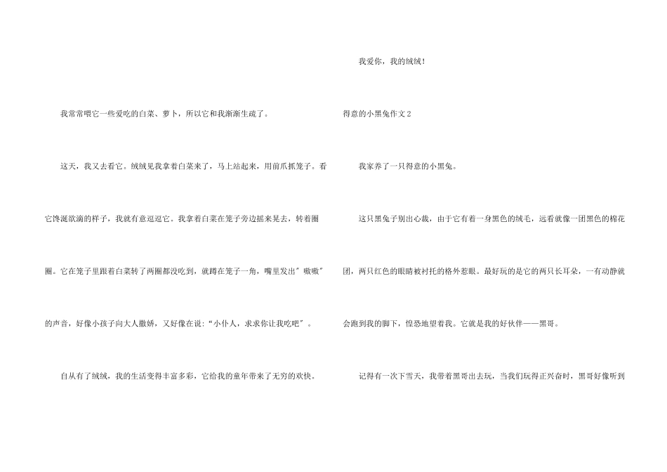 可爱的小黑兔3篇_第2页