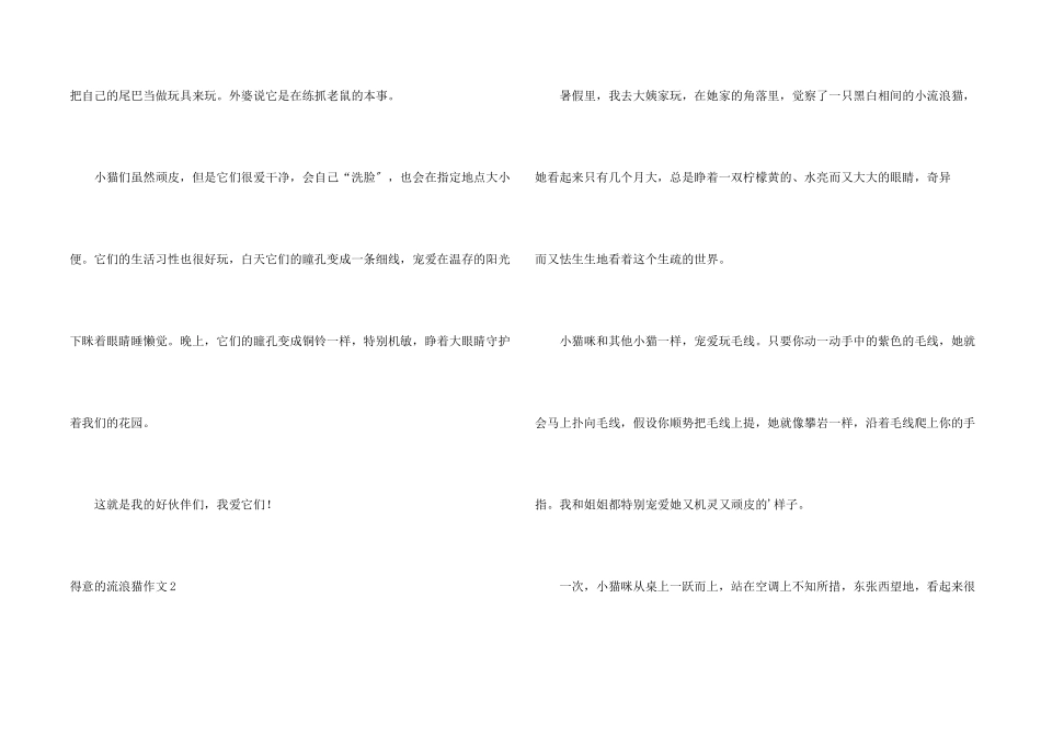 可爱的流浪猫4篇_第2页