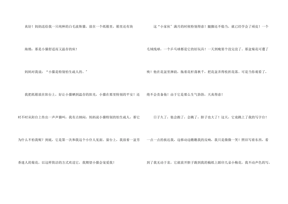 可爱的猫合集八篇_第3页