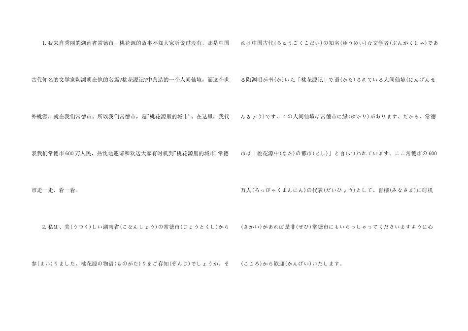 各种场合的日语自我介绍_第2页