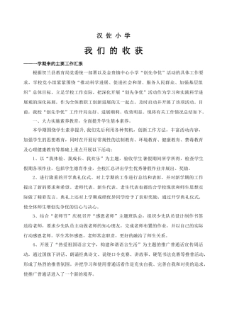 各项活动条目式总结
