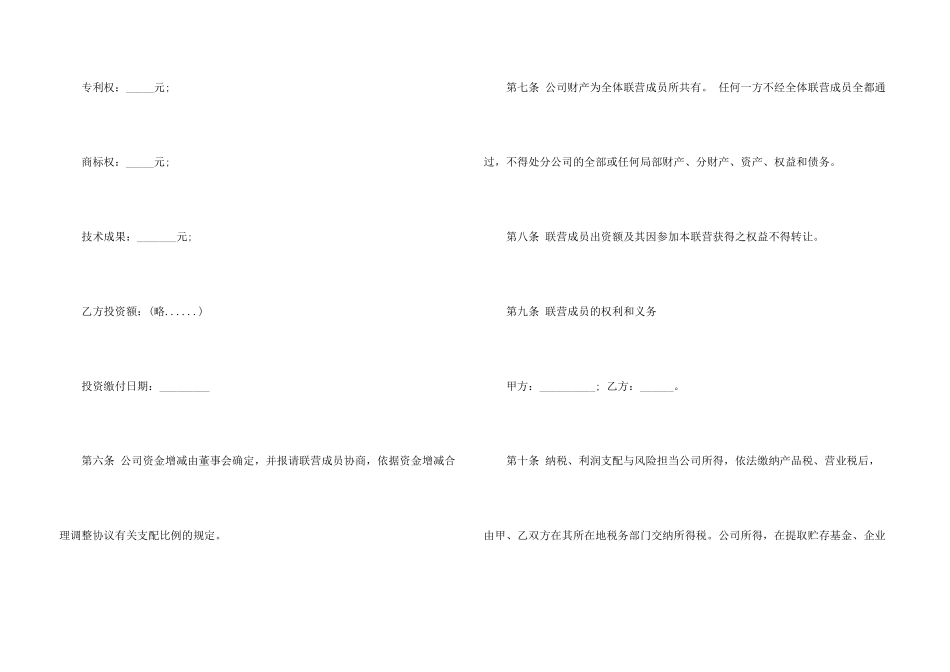 合伙型联营合同8篇_第3页