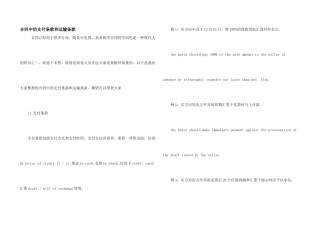 合同中的支付条款和运输条款