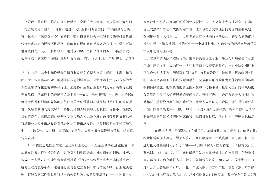 合润广场推广策略及合作建议（PPT_第2页