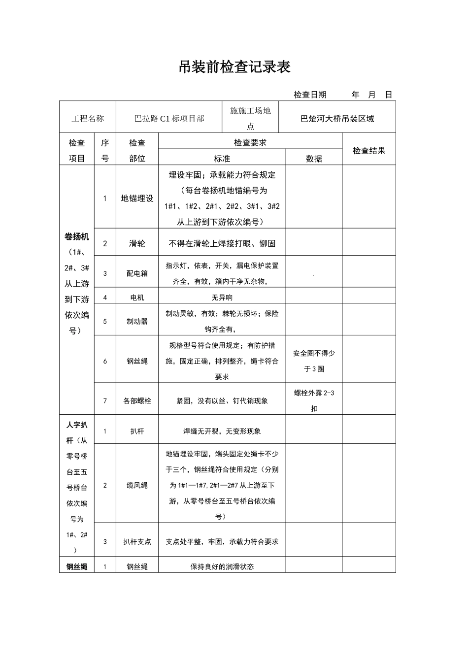 吊装前后验收表_第1页