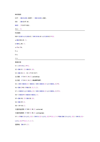 同花顺指标代码