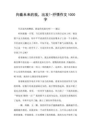 向着未来的我