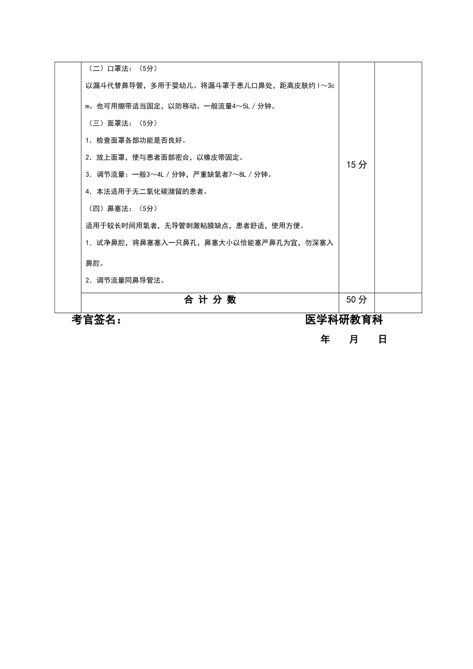 吸氧术操作评分标准_第2页