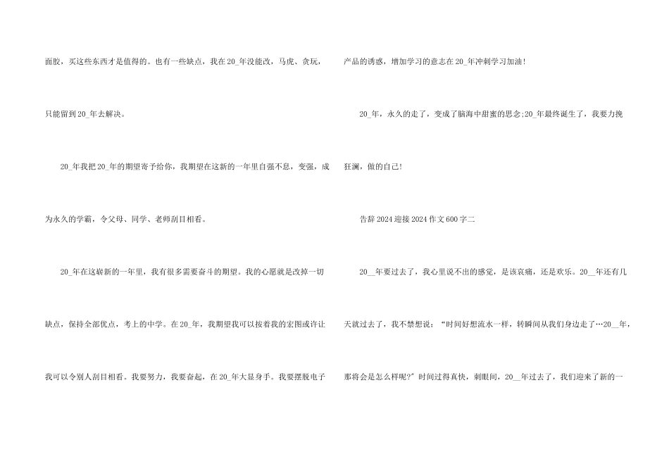 告别2024迎接2024600字5篇_第2页