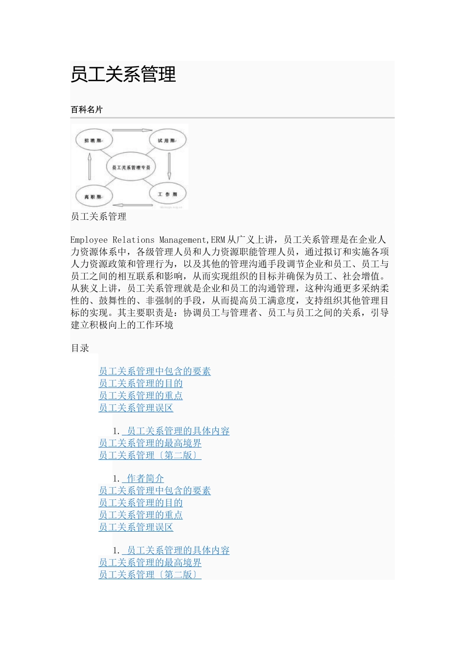 员工关系管理概念讲述_第1页