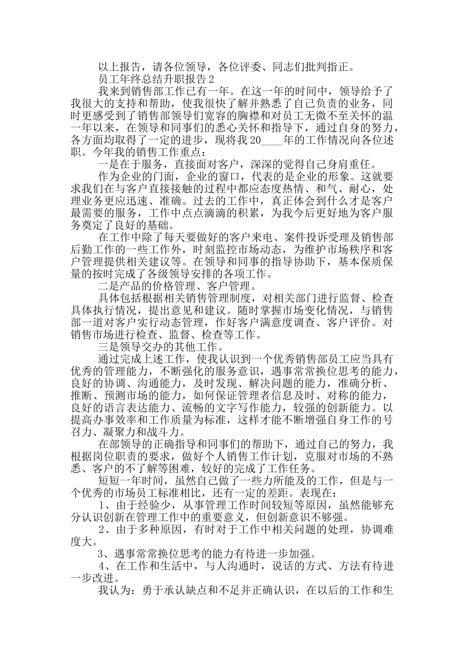 员工年终个人工作总结升职报告范文_第2页